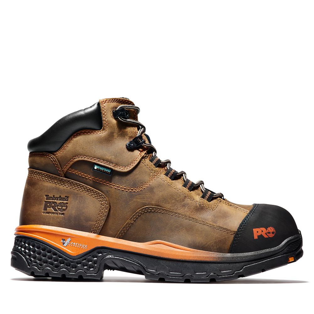 Timberland Μποτακια Εργασίας Ανδρικα Καφε/Μαυρα - Pro® Bosshog 6 Comp Toe - Greece 6357208-KB